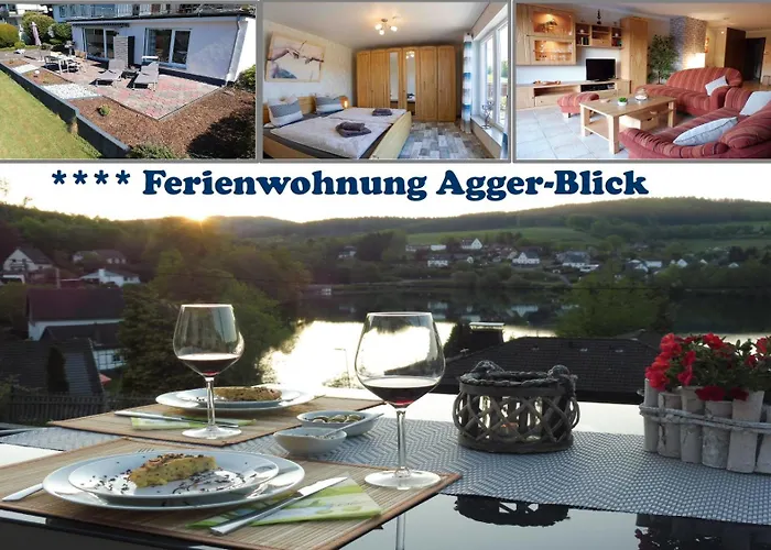Exklusive Ferienwohnung \'Agger-Blick\' Mit Grosser Seeblick-Terrasse & Sauna