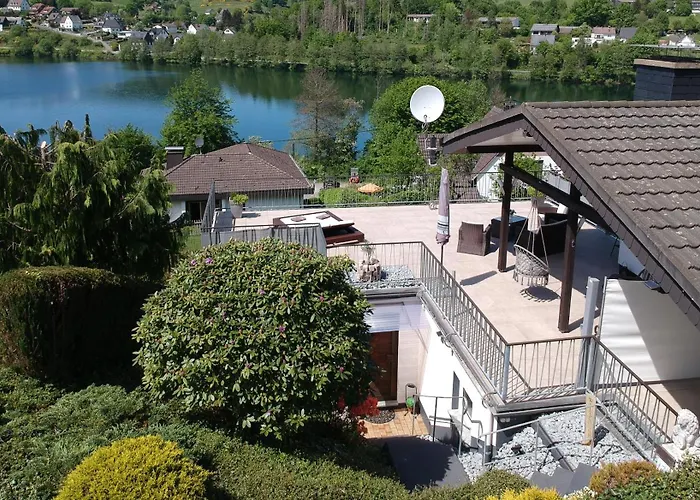 Exklusive Ferienwohnung \'Agger-Blick\' Mit Grosser Seeblick-Terrasse & Sauna